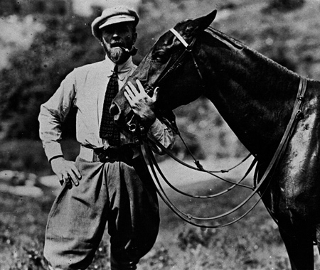 Lambert and horse called Old Iron